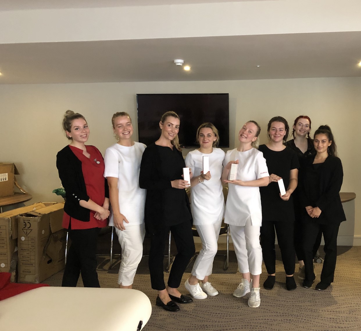 Ffion Price Achieves her Clarins Expert Touch Training